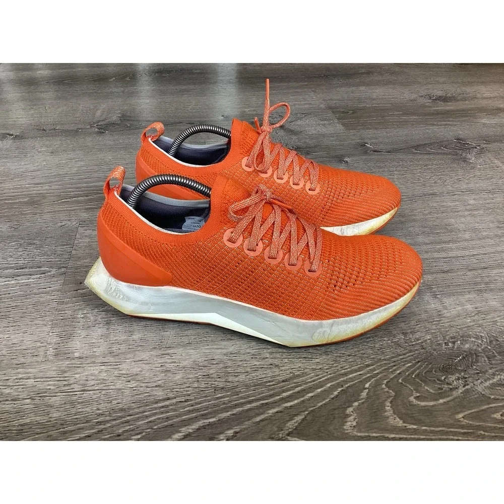 Allbirds Tree Flyer Shoes Mens 10.5 Orange Lace Up Athletic Running Sneakers
